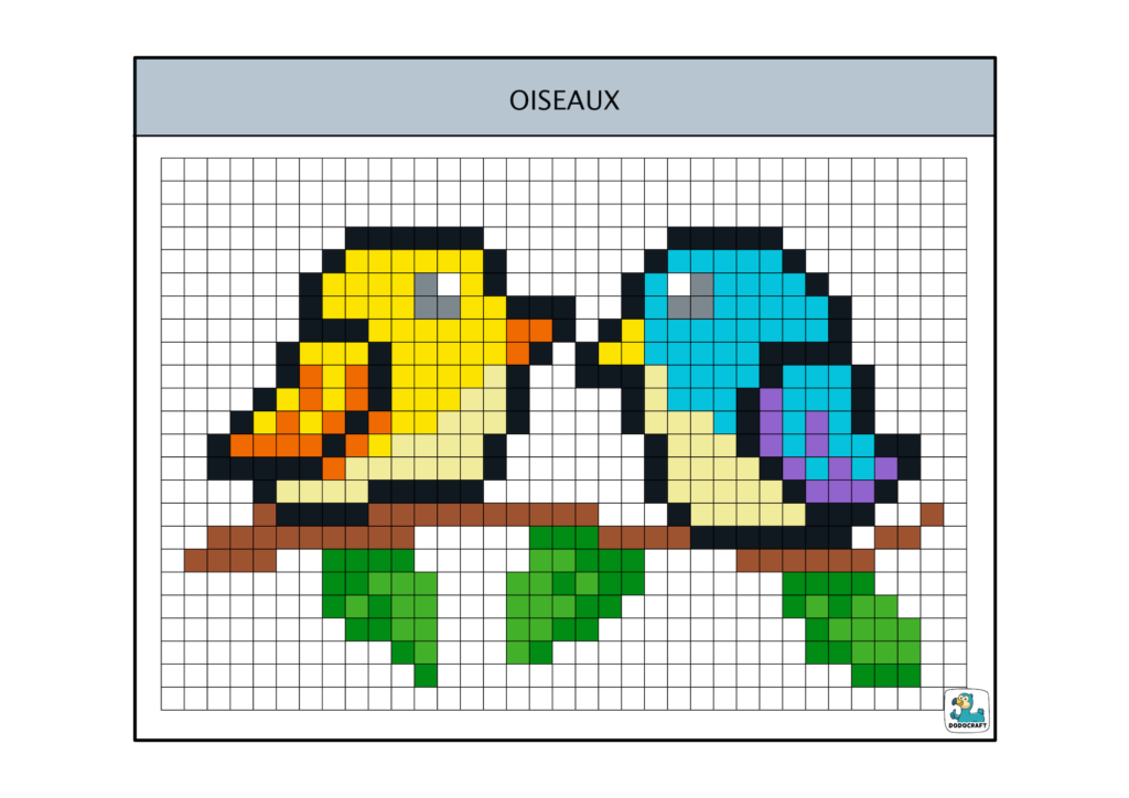 pixel art oiseaux dodocraft