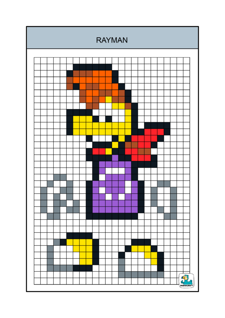 Rayman pixel art dodocraft