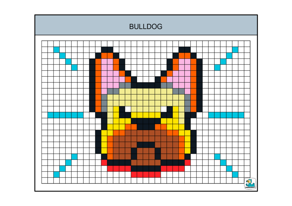 Pixel art bulldog dodocraft