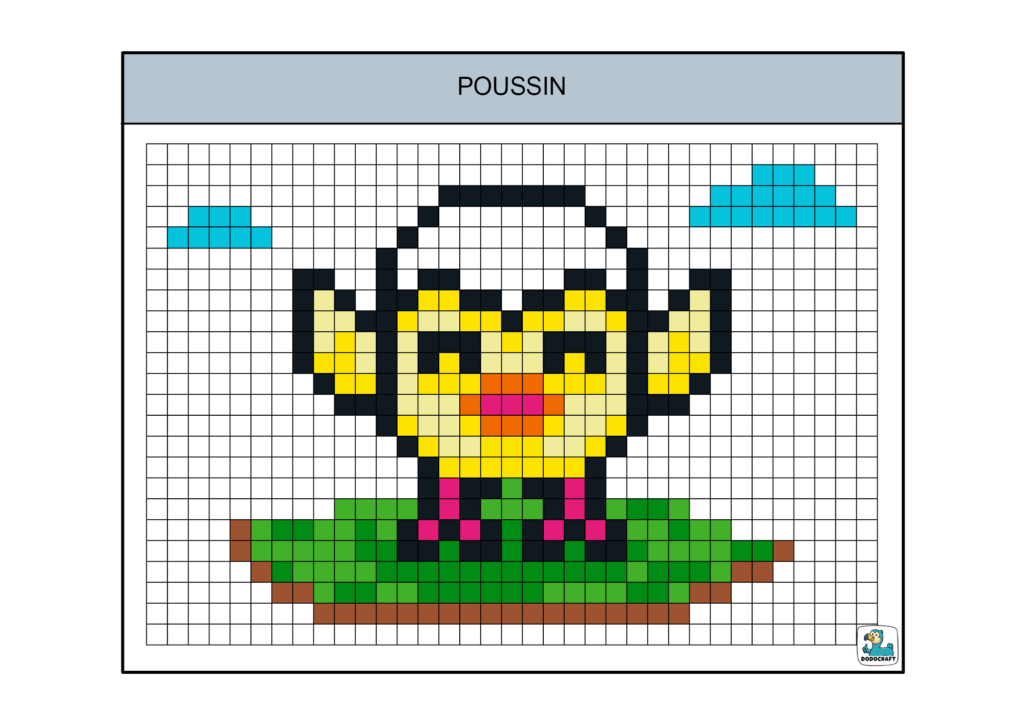Poussin pixel art dodocraft