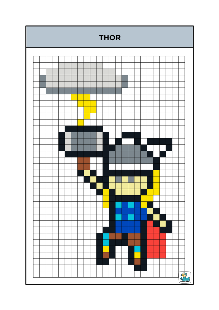 Thor pixel art dodocraft