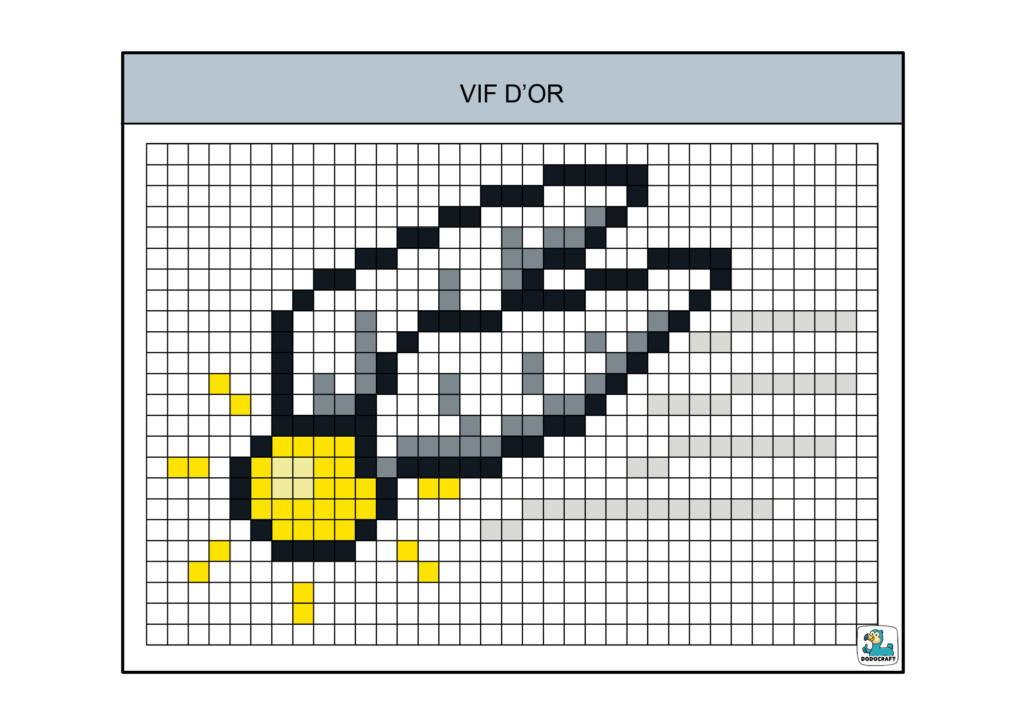 Vif d'or harry potter pixel art dodocraft