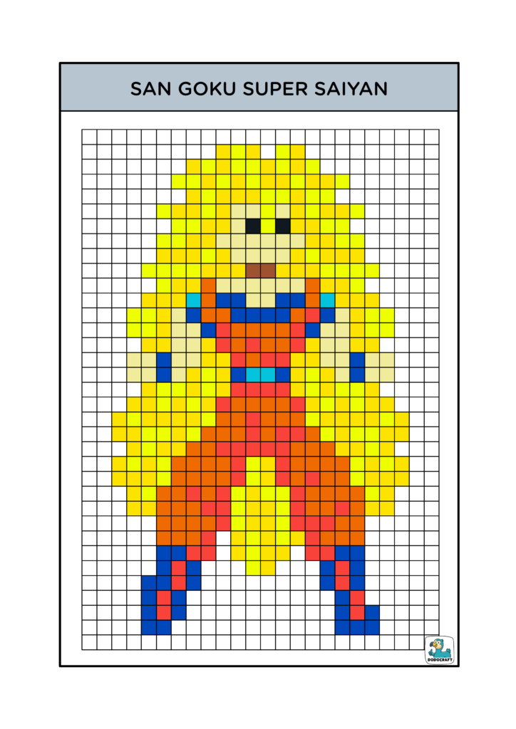 Pixel Art San Goku Super Saiyan