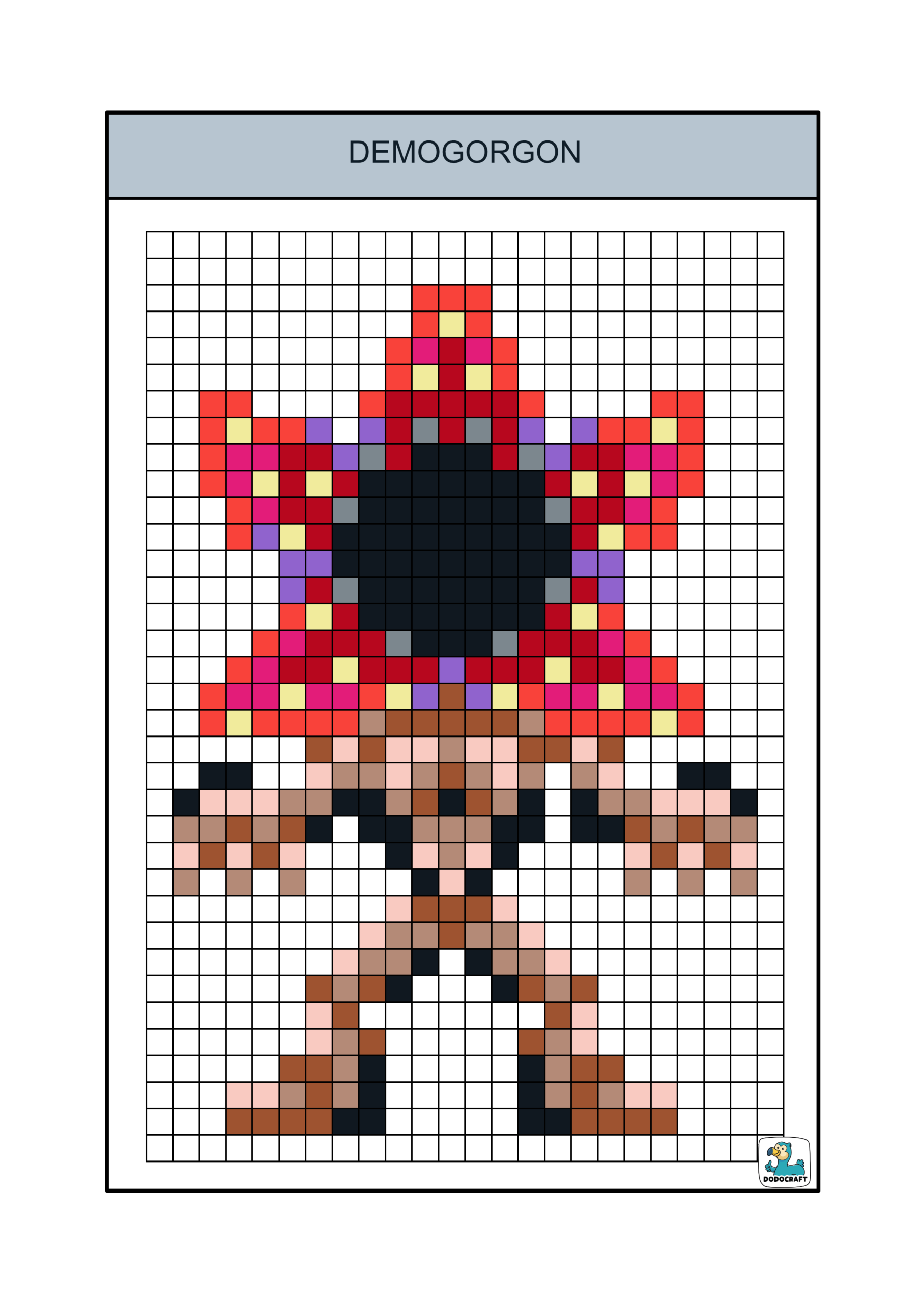 Stranger Things pixel Art Démogorgon